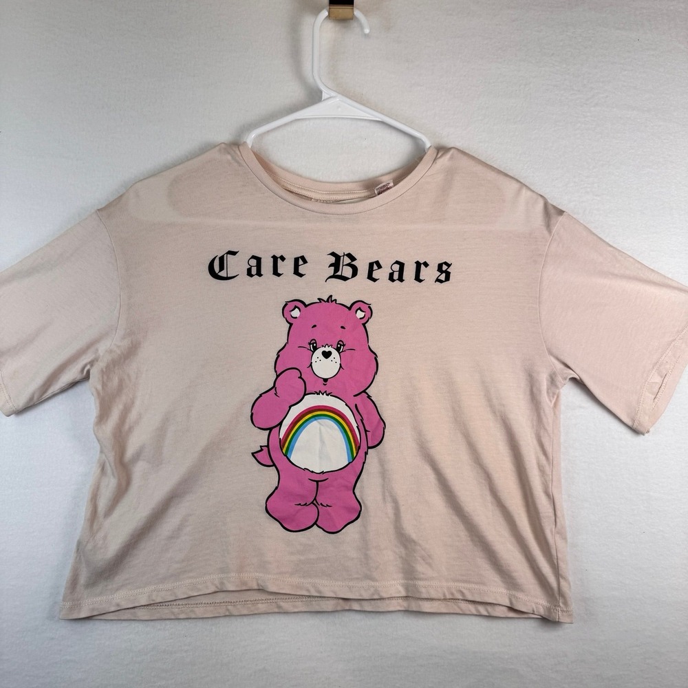 H&M Care Bears Beige Crop Top Girls 12/14